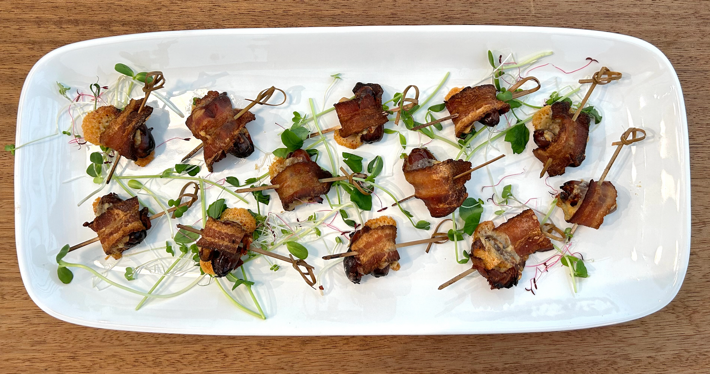 Bacon Wrapped Date Skewers